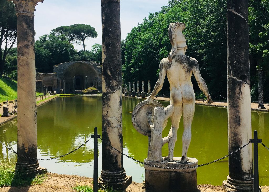 The Canopus at Hadrian's Villa in Tivoli. Day trip to Tivoli from Rome.